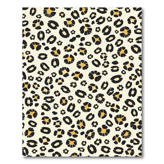 Cream Black Gold Animal Spots Rug
