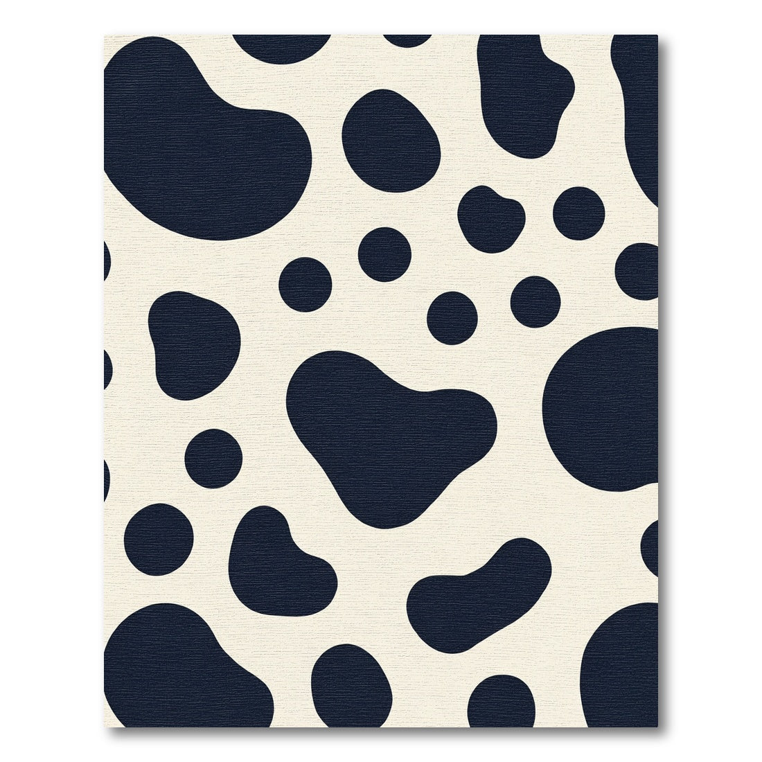 Black White Spotted Organic Shapes Rug