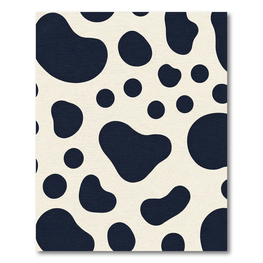 Black White Spotted Organic Shapes Rug
