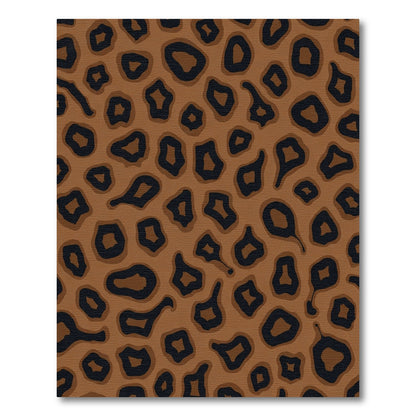 Brown Black Leopard Spots Rag Rug