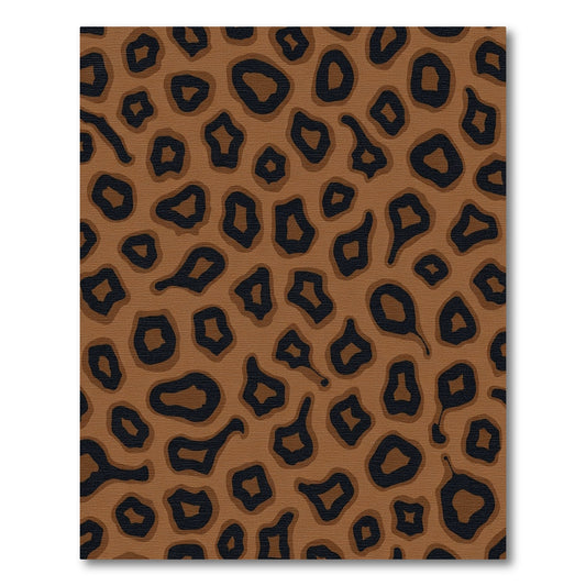 Brown Black Leopard Spots Rag Rug