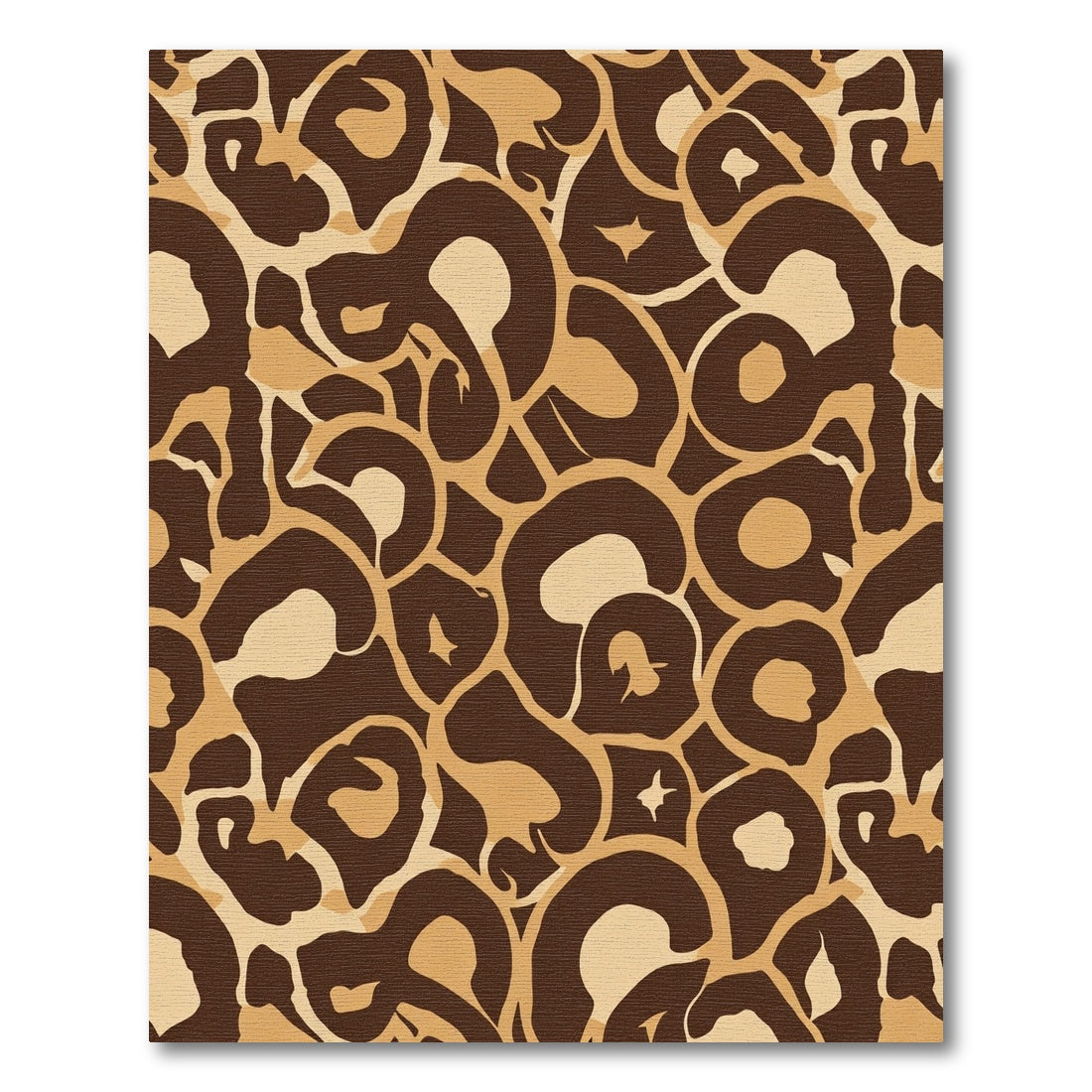 Brown Tan Abstract SpotsRug Rug