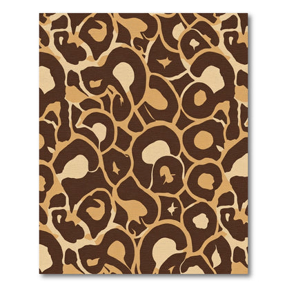 Brown Tan Abstract SpotsRug Rug