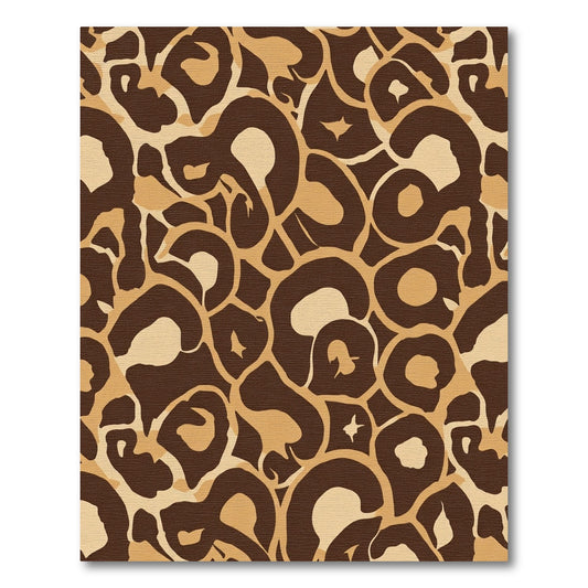 Brown Tan Abstract SpotsRug Rug