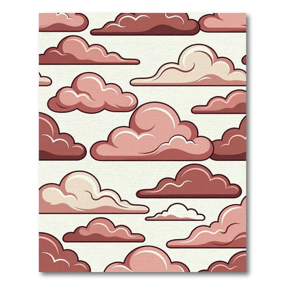 Dreamy Dusty Rose Cumulus Cloud Art Rug
