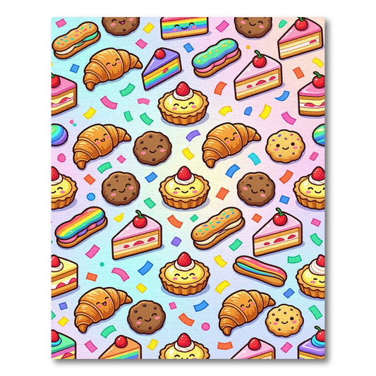 Cheerful Pastel Treats and Sweet Confetti Rug
