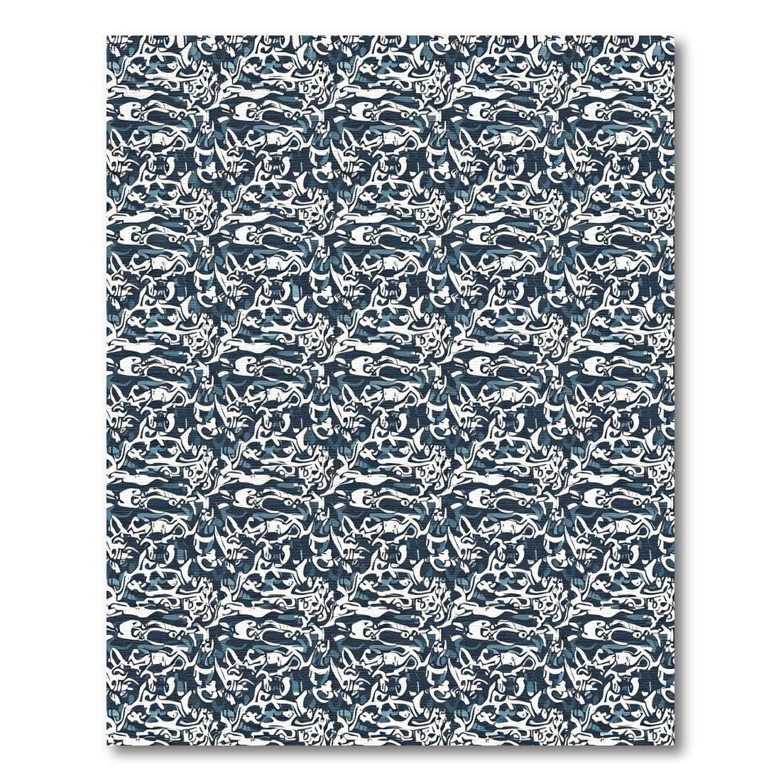 Deep Blue Organic Flow Rug