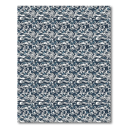 Deep Blue Organic Flow Rug