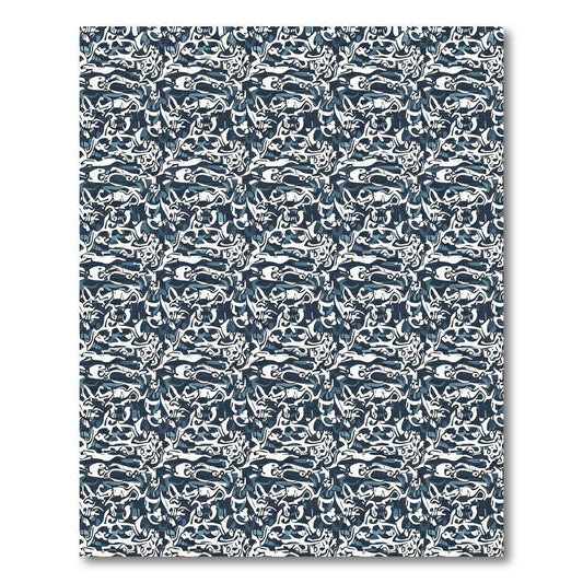 Deep Blue Organic Flow Rug