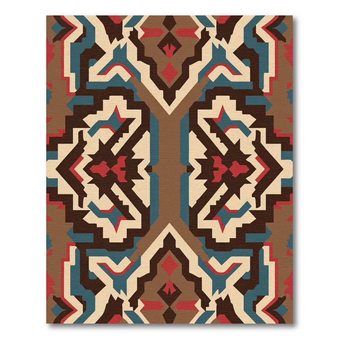 Geometric Tribal Earth Tone Rug