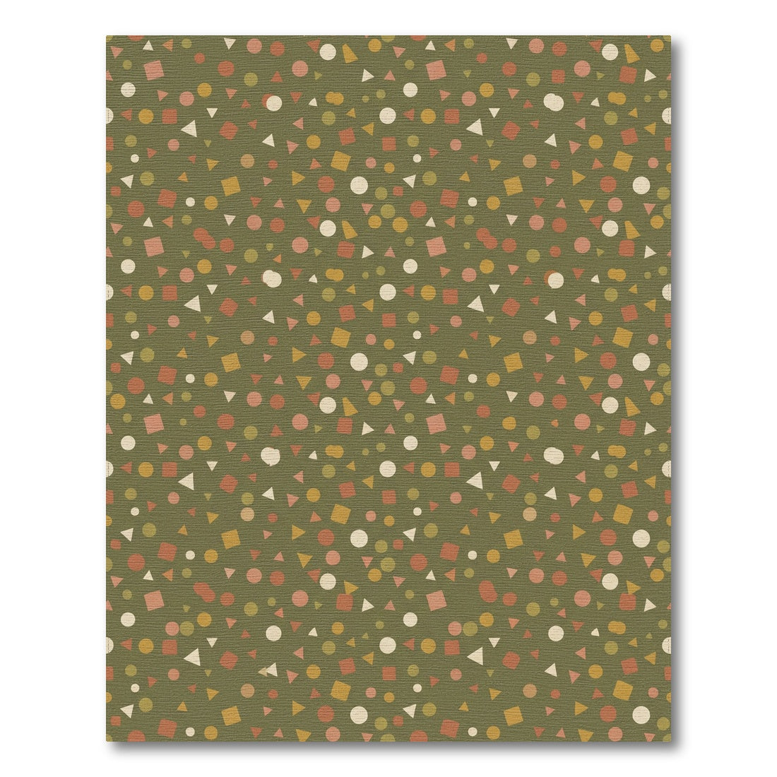 Scattered Earthy Geometric Shapes Rug