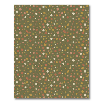 Scattered Earthy Geometric Shapes Rug