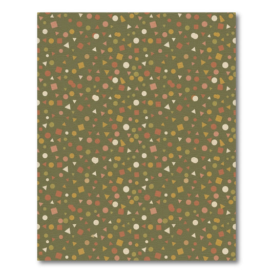 Scattered Earthy Geometric Shapes Rug