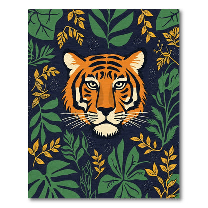 Vibrant Tiger Jungle Floral Medley Rug