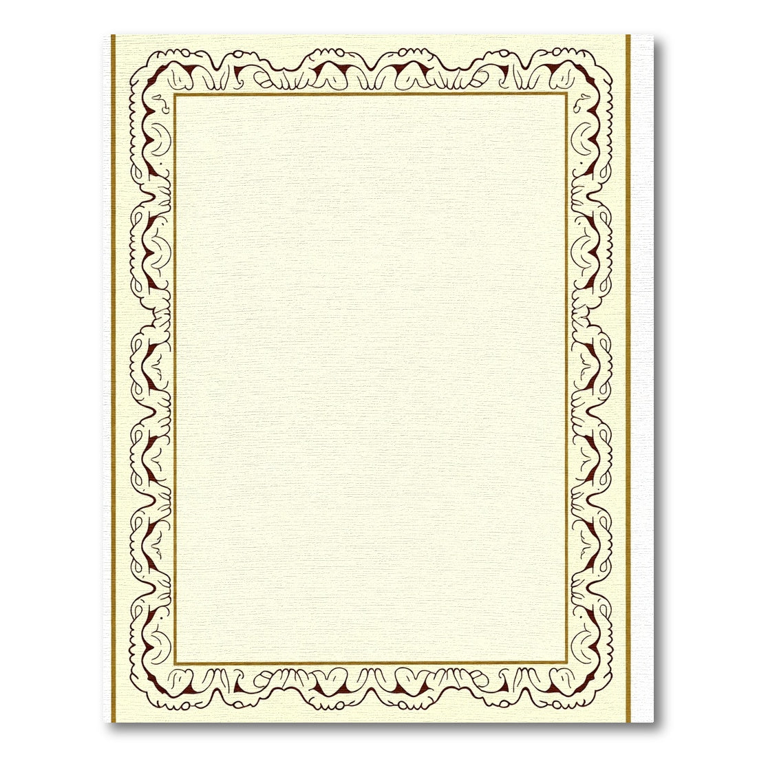 Ornate Cream and Rust Border Rug