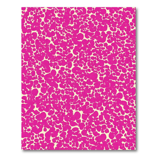 Vibrant Pink Organic Pebble Cluster Rug