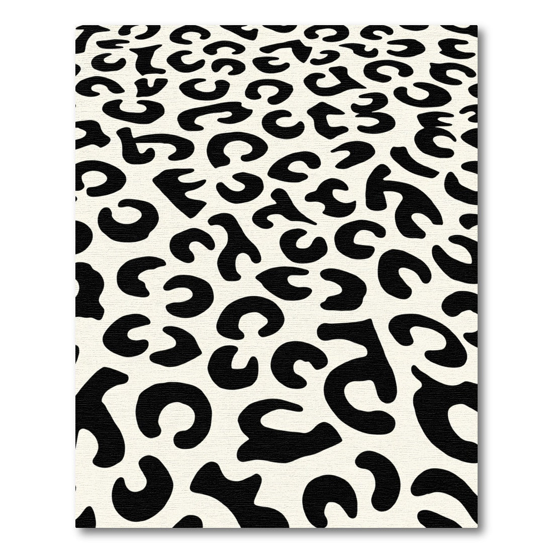 Classic Black Cream Animal Spot Rug