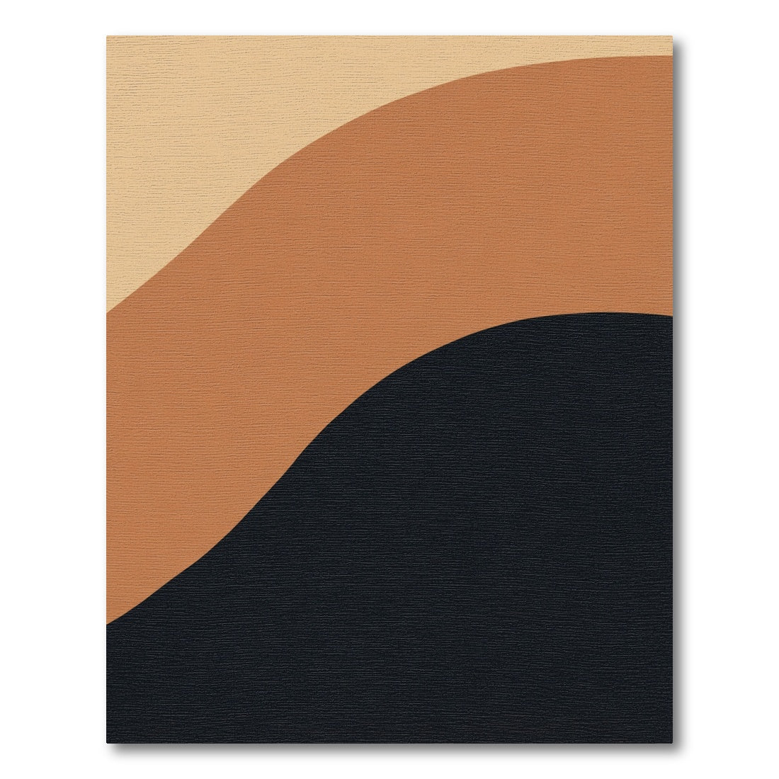 Warm Tones Curved Abstract Waves Rug