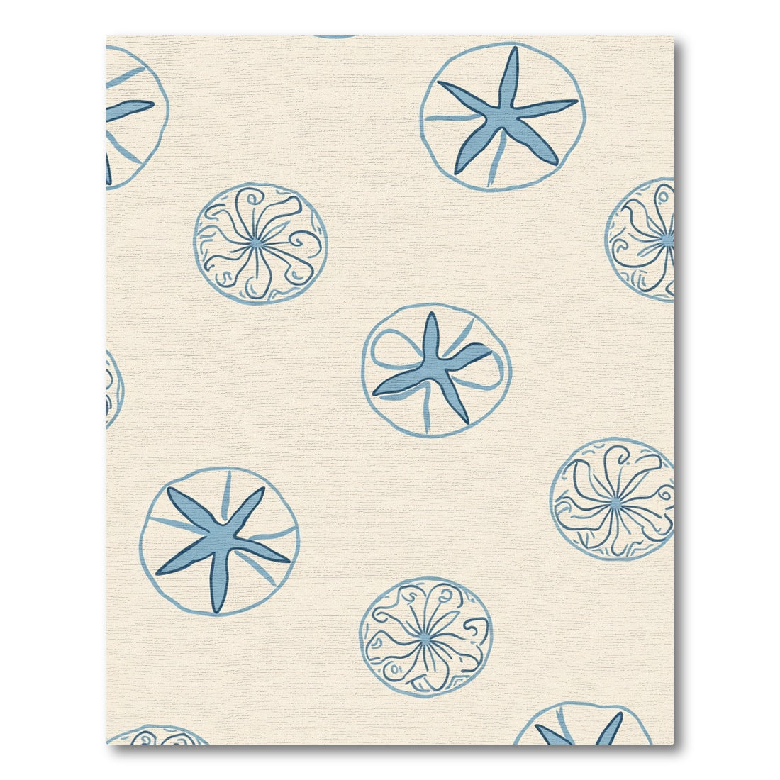 Blue Sand Dollar Circular Medley Rug