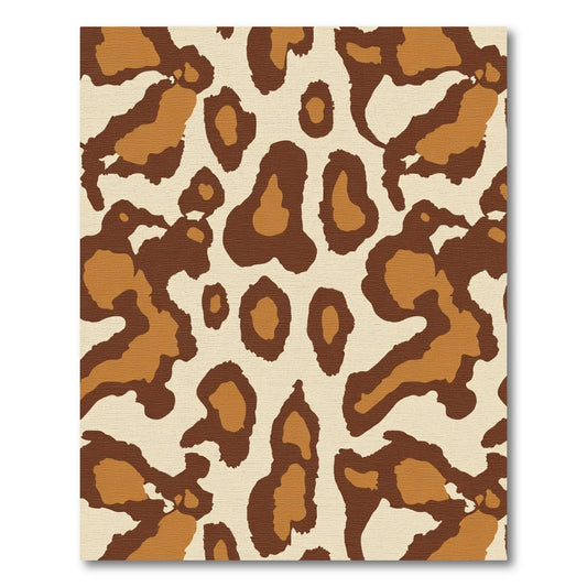 Brown Tan Leopard Spot Rug