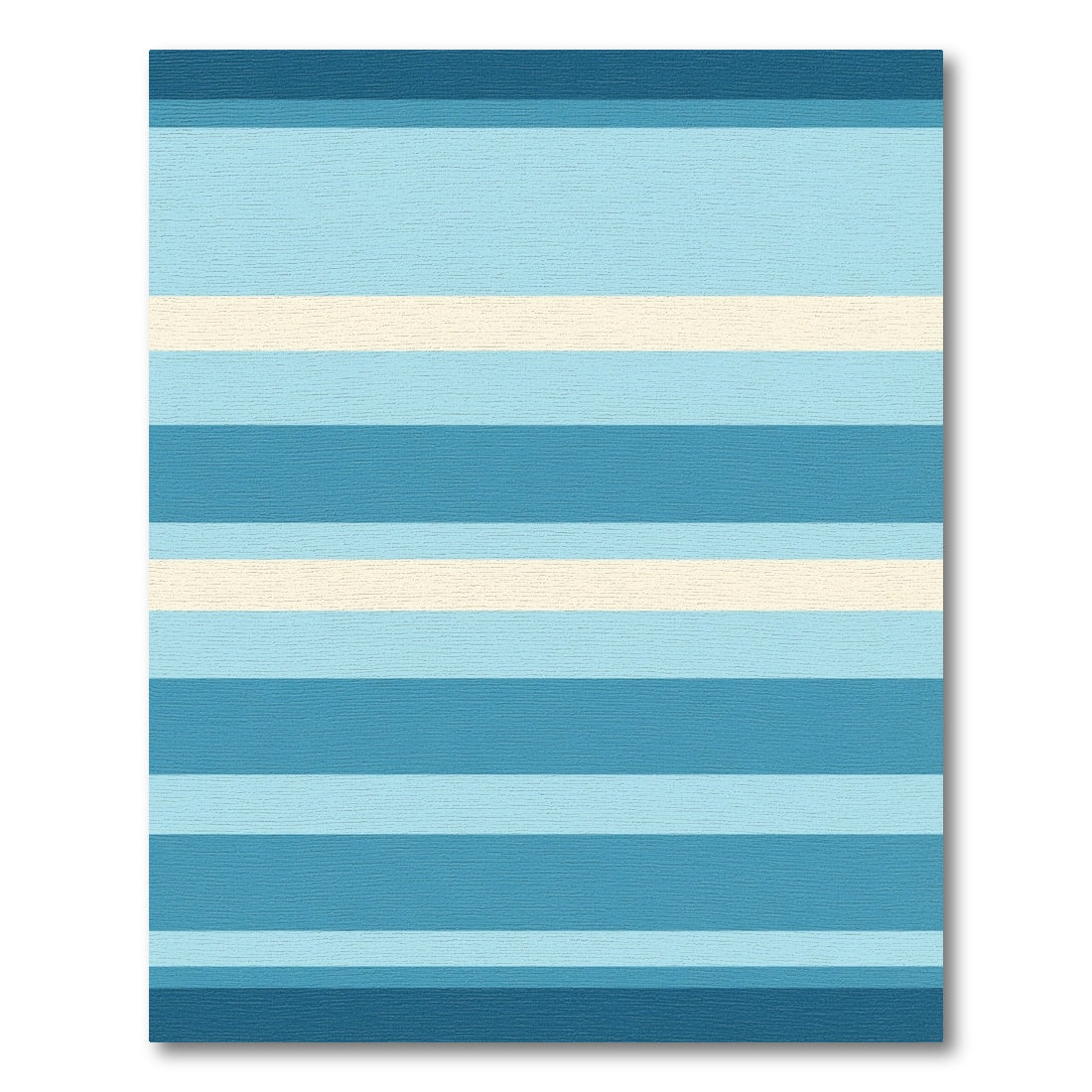 Coastal Blue Horizon Stripe Rug