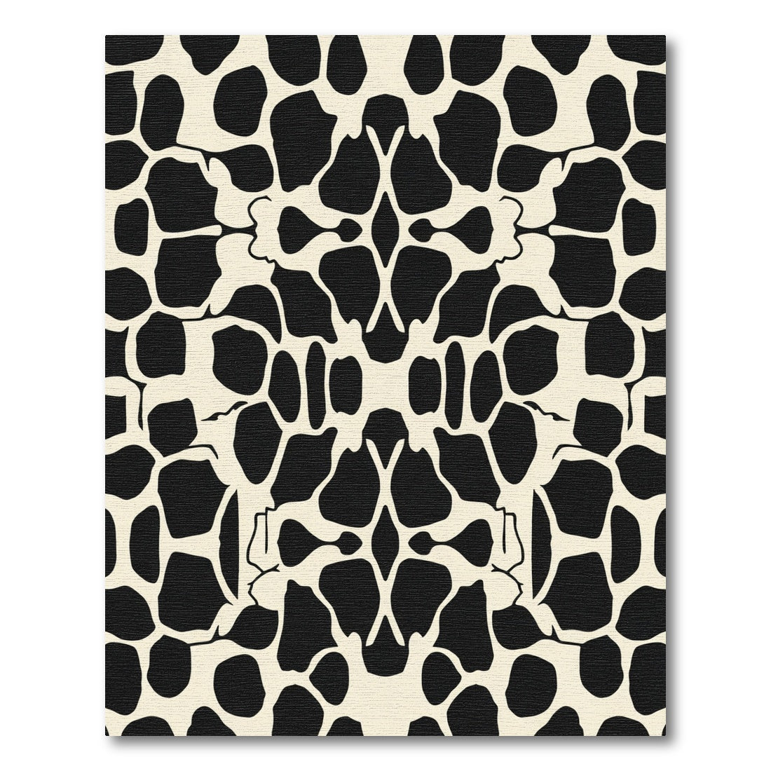 Black Cream Irregular Spots Rug