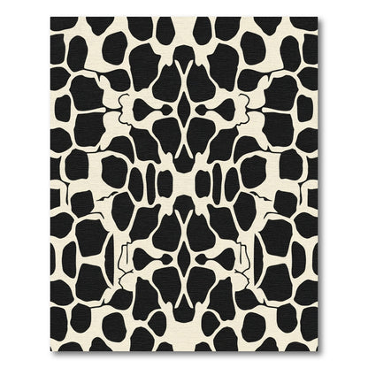 Black Cream Irregular Spots Rug