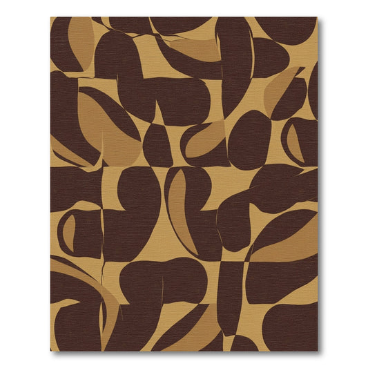 Earthy Abstract Organic Swirl Rug