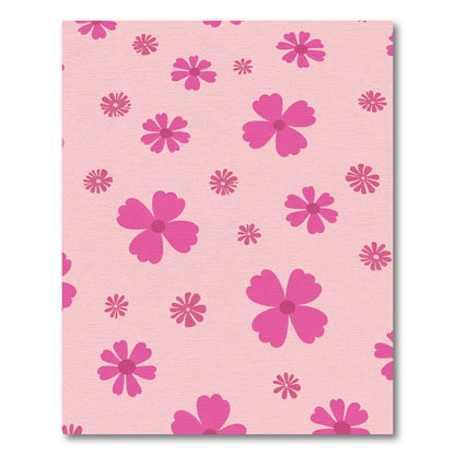 Pink Fuchsia Scattered Floral Rug