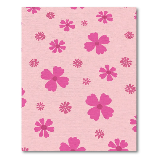 Pink Fuchsia Scattered Floral Rug