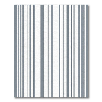 Modern Gray White Vertical Stripe Rug