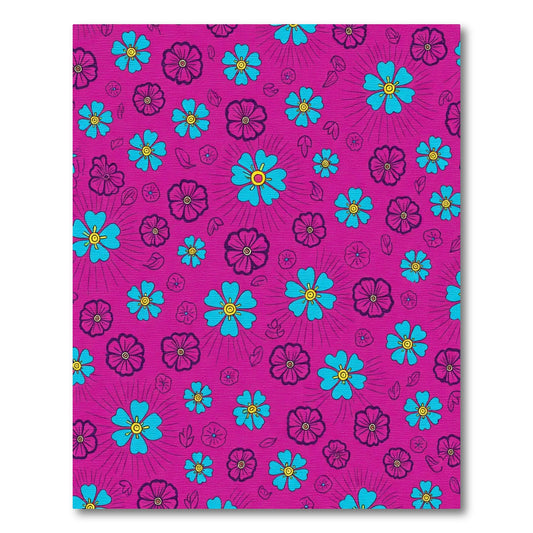Vivid Magenta Floral Burst Rug