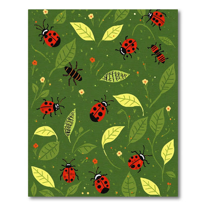 Whimsical Ladybug Garden Nature Rug