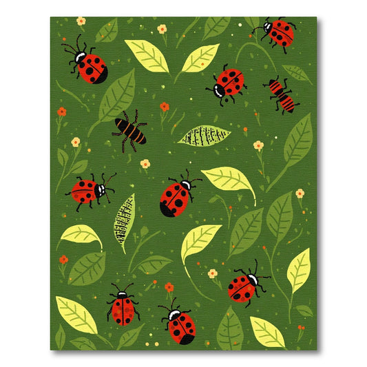 Whimsical Ladybug Garden Nature Rug