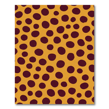 Burnt Orange Polka Dot Scatter Rug