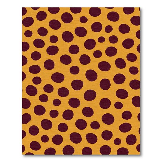 Burnt Orange Polka Dot Scatter Rug