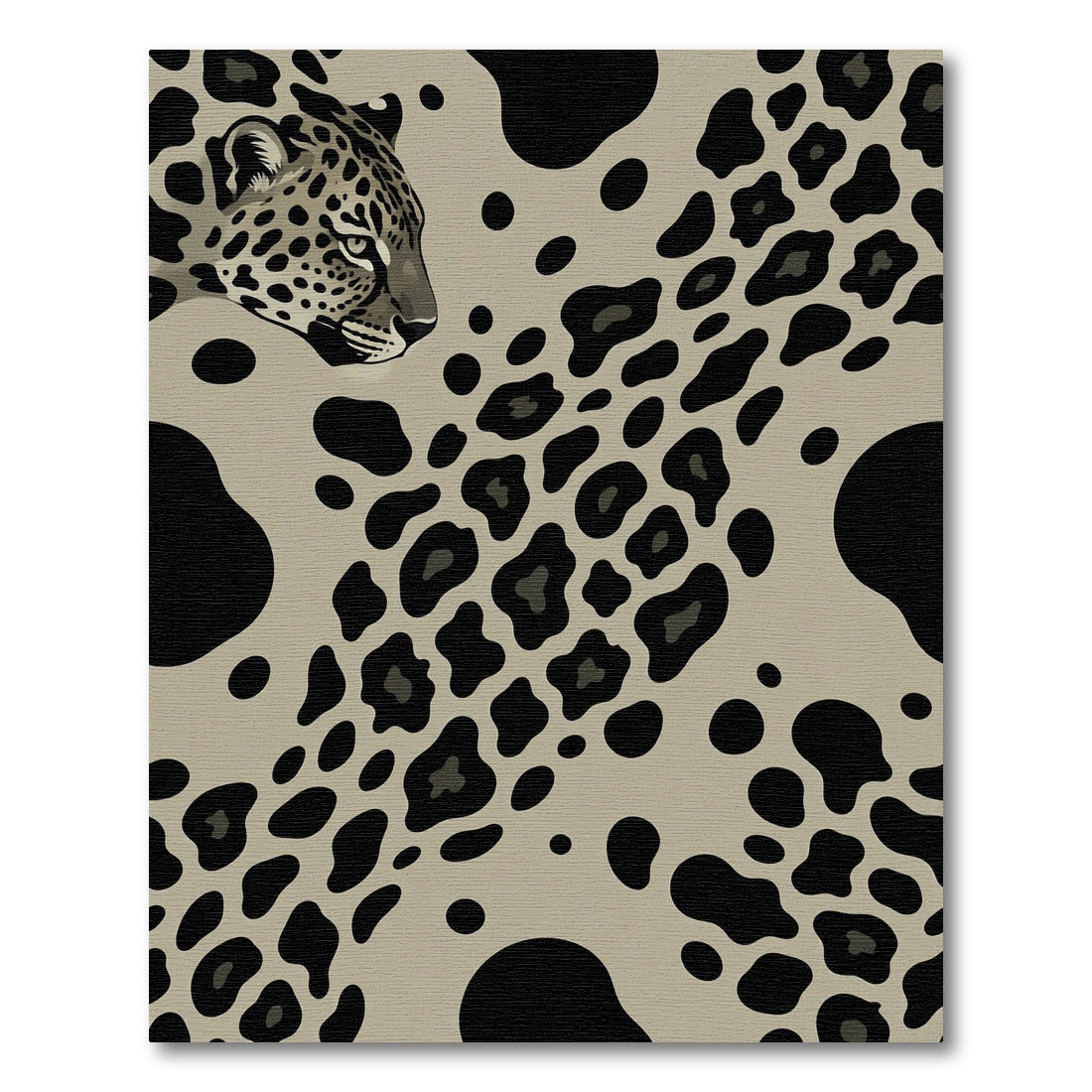 Chic Leopard Spots Abstract Rug