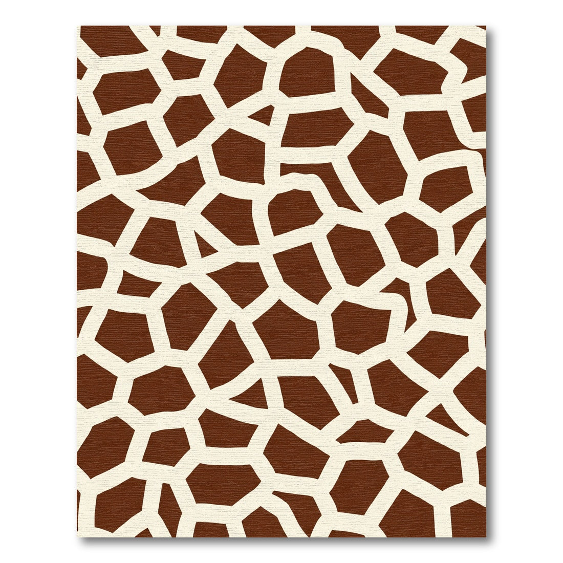 Brown Cream Giraffe Spot Texture Rug