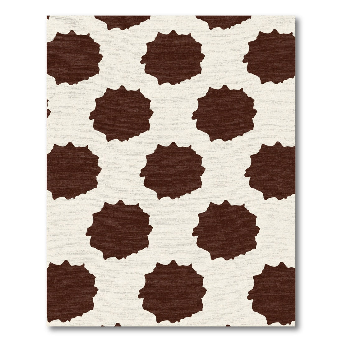 Brown Cream Irregular Spots Rug