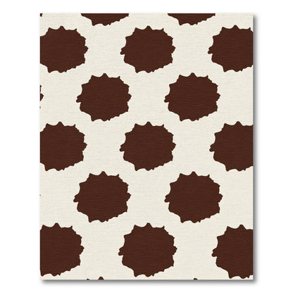 Brown Cream Irregular Spots Rug