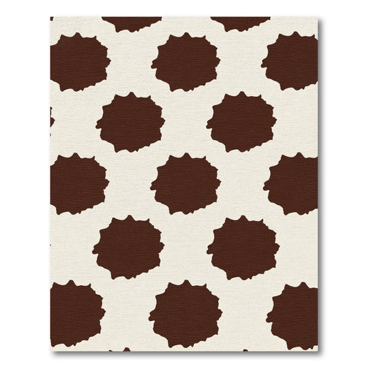 Brown Cream Irregular Spots Rug