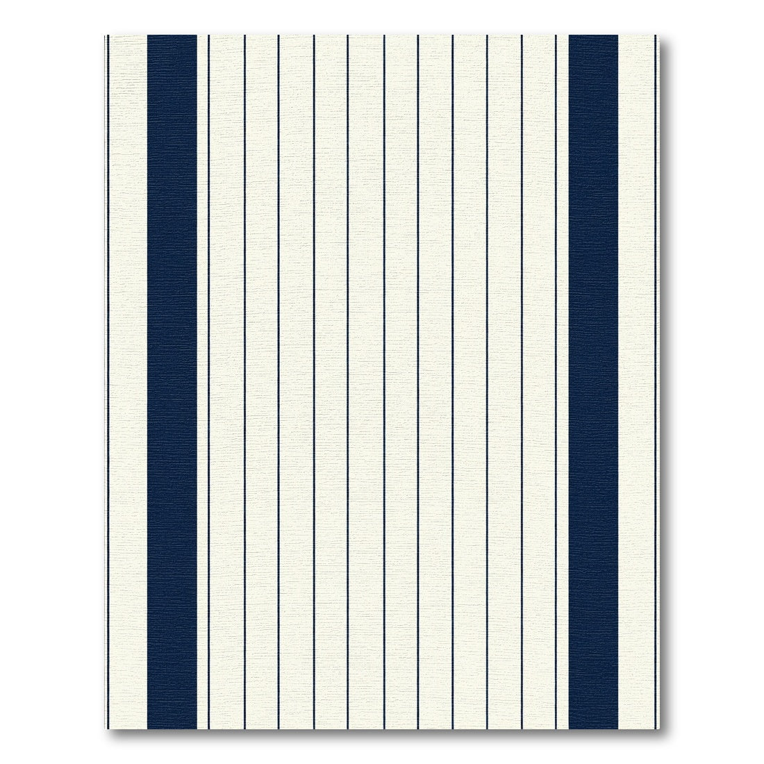 Deep Navy Cream Vertical Stripe Rug