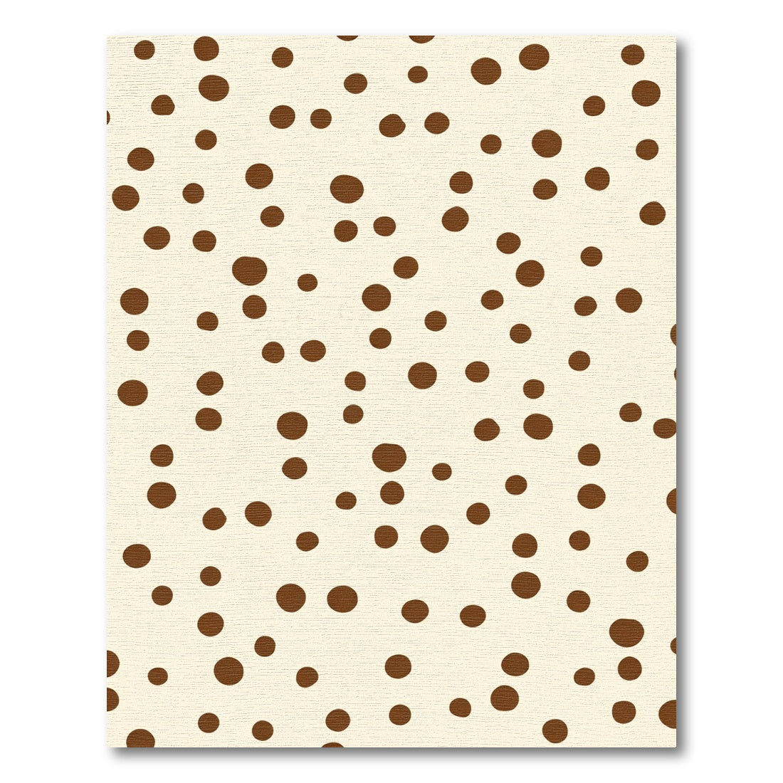 Cream And Brown Polka Dot Scatter Rug