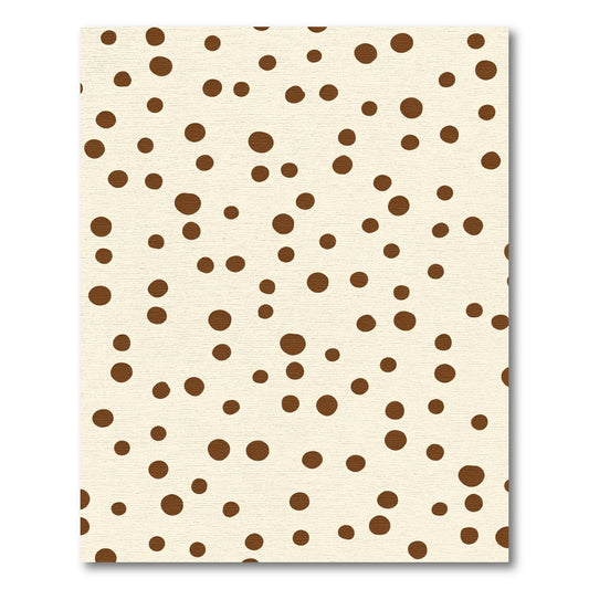 Cream And Brown Polka Dot Scatter Rug