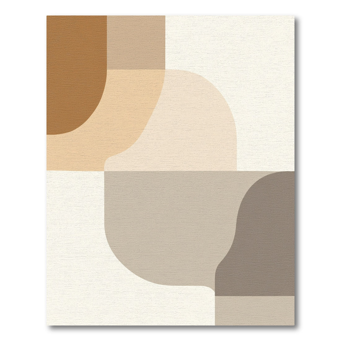 Earthy Ternary Abstract Shapes Rug