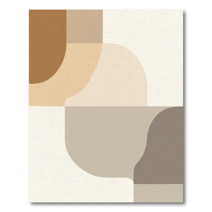 Earthy Ternary Abstract Shapes Rug