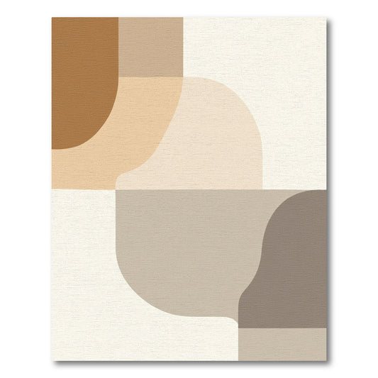 Earthy Ternary Abstract Shapes Rug