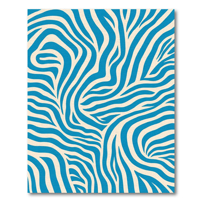 Bold Teal Zebra Stripes Rug