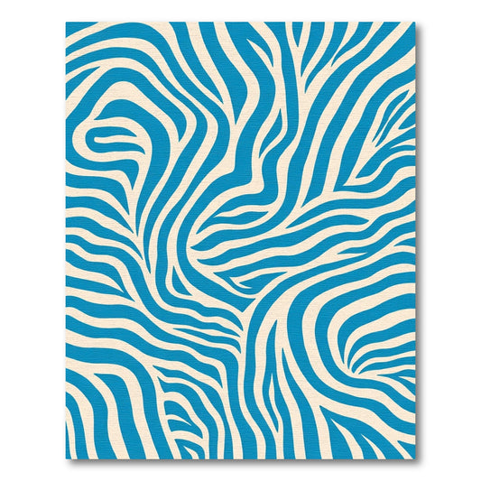 Bold Teal Zebra Stripes Rug