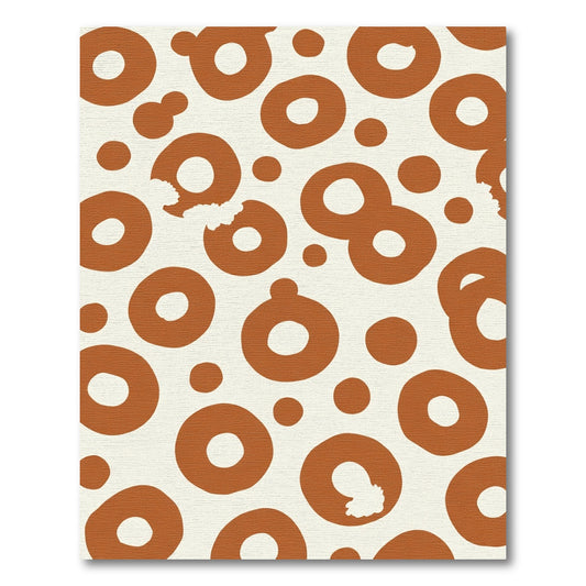 Terracotta Circles Organic Abstract Rug